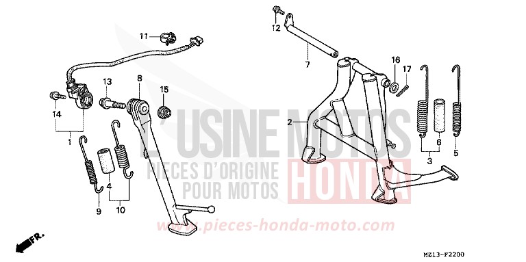 STAENDER von CB1300 Super Bold'or ABS MUTE BLACK METALLIC (NH359) von 1996